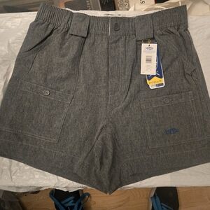 AFTCO Gray Men's Cargo Shorts with Pocket Flaps